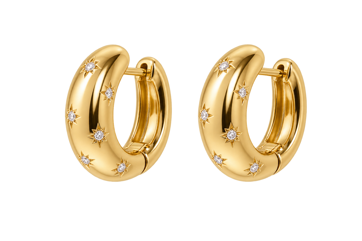 Twins star earrings