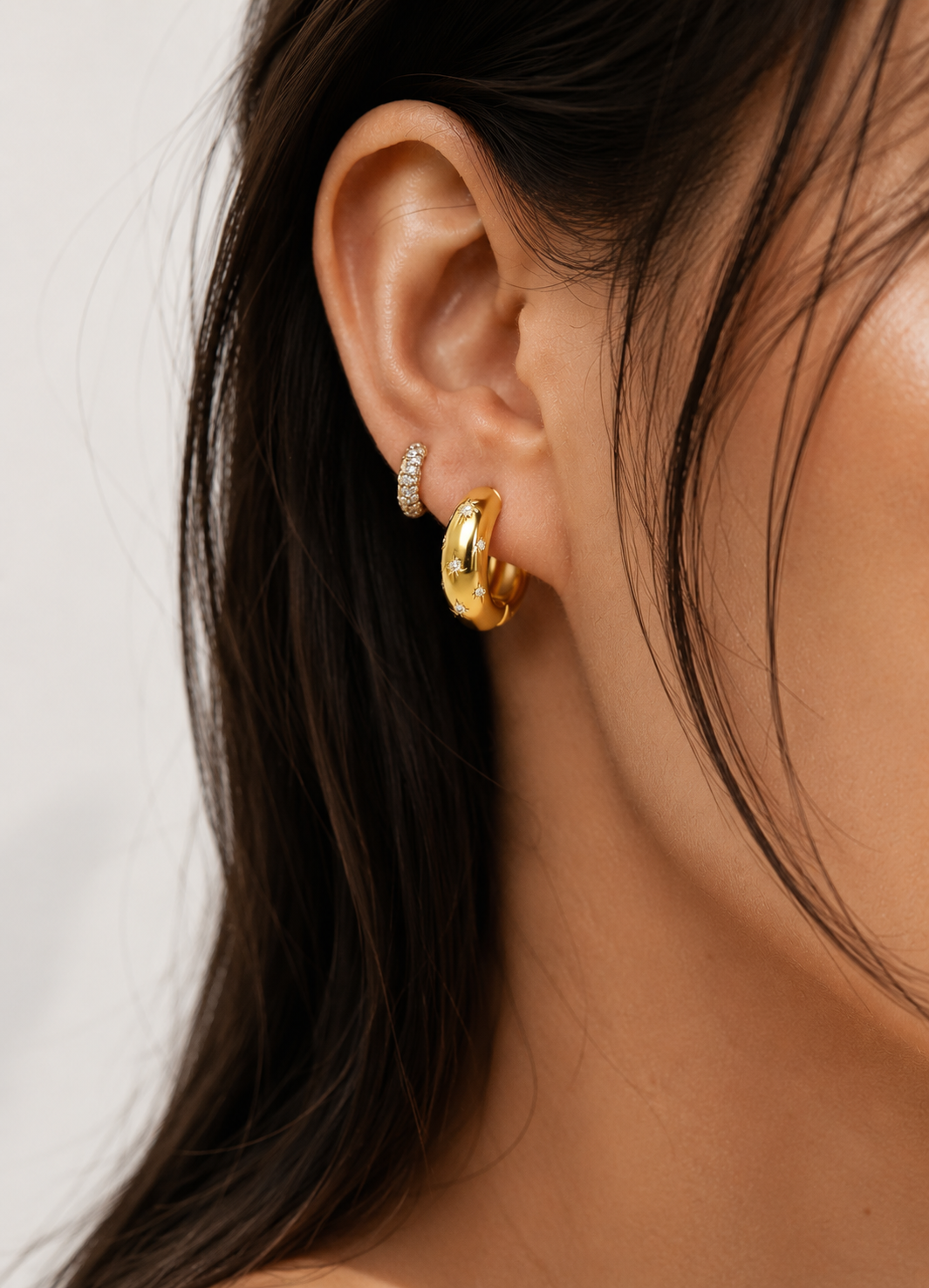 Twins star earrings